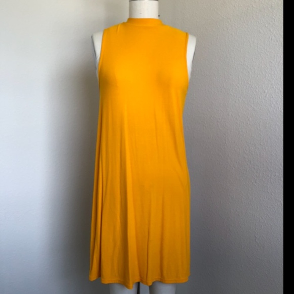 Yellow A line dress